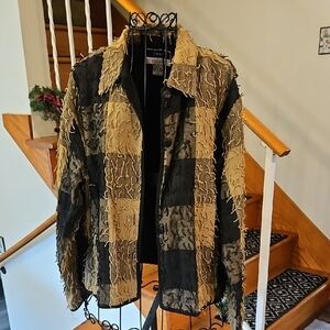 👚Sara Studio Black and Tan Jacket